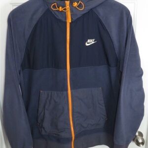 Nike Men's Dark Blue and Orange Windbreaker